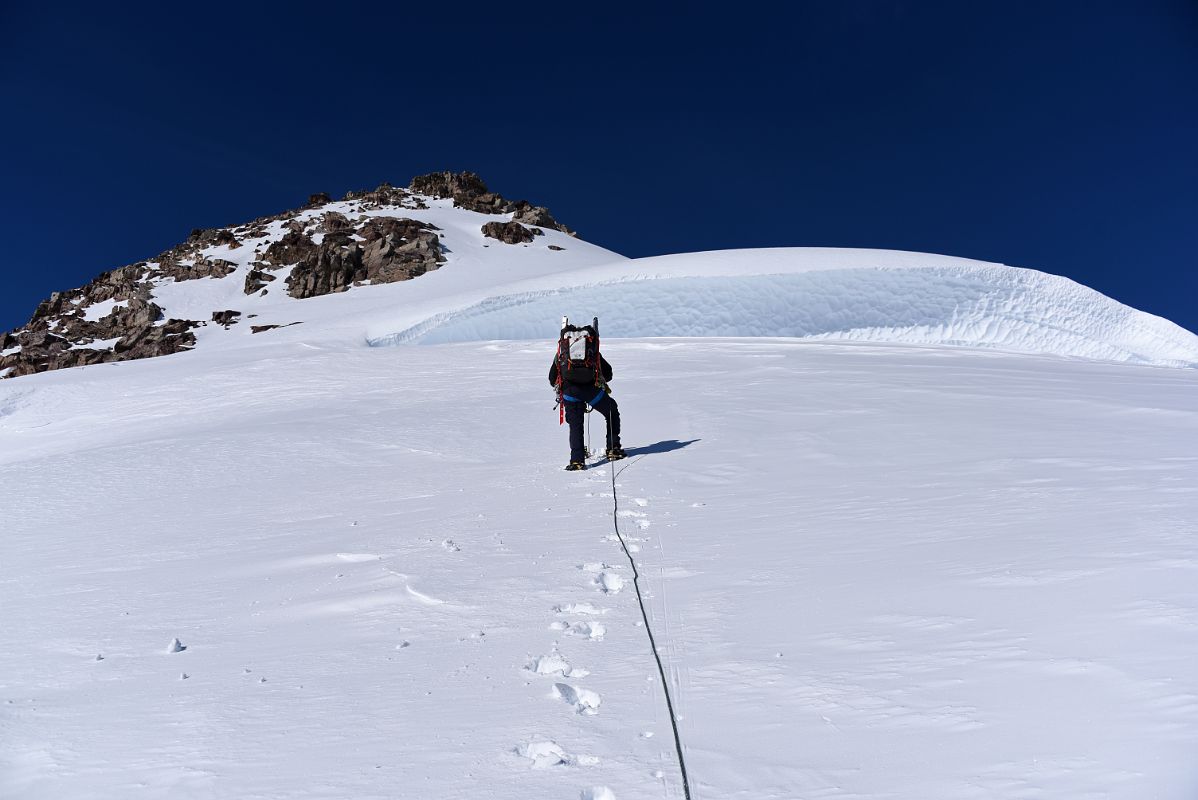 12A Pachi Leads The Climb To The Peak Across From Knutsen Peak On Day 5 At Mount Vinson Low Camp